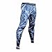 Xtextile Mens Camouflage Sports Compression Tight Leggings (Medium, Blue Lighting)