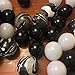 Mayen 40 Pcs 12 Inch Black Agate Marble Latex Balloons, Tie Dye Swirl Effect Balloons For Wedding Baby Showers Festival Ceremony and Birthday Party Decoration