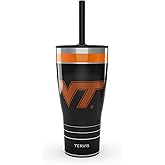 Tervis Traveler Virginia Tech Hokies - Night Game Triple Walled Insulated Tumbler Travel Cup Keeps Drinks Cold & Hot, 30oz Lid Straw, Stainless Steel