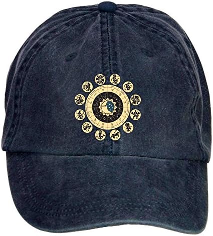 HEHEHAT Circle Of The Zodiac Signs Baseball Washed Cap Hat