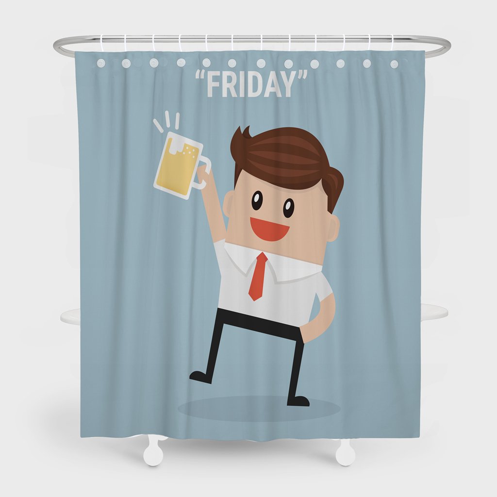 Amazon Com Summor Mildew Resistant Shower Curtains Businessman