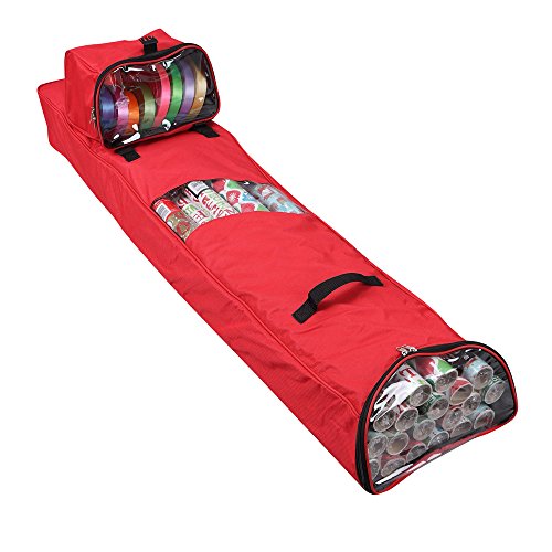 image for Primode Hanging Gift Wrap Storage Bag with Detachable Accessory Tote |