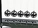 Dingang Z-shaped Frame Newtons Cradle Metal Balance Ball ABS Base Desk Toy(Silver)