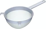 KitchenCraft Plastic Sieve 18cm Large with Heat Resistant Nylon Mesh White