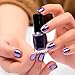 Hot Nail Art! AMA(TM) Mirror Nail Polish Lacquer Metal Color Plating Paste Liquid Tape Peel Off Base Coat Nail Polish (Purple 2)