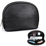 Cosmetic Bag,CloudLyMo Travel Bag Zipper Water Resistant Makeup Travel Pouch(Black)