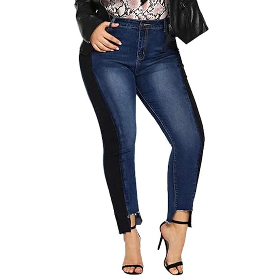 plus size stretch jeans with elastic waist