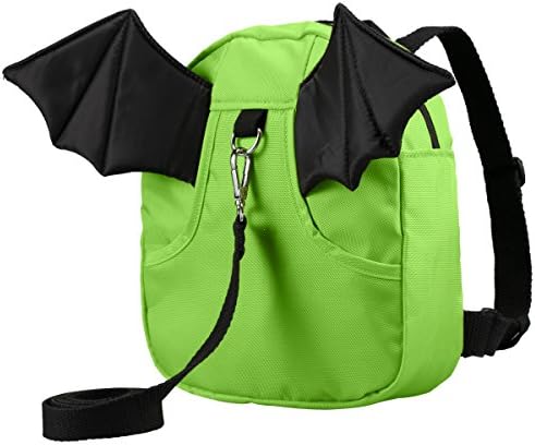 3D Toddler Baby Kid Walking Safety Harness Leash Backpack Travel Strap Anti Lost Bag (Little devil green)