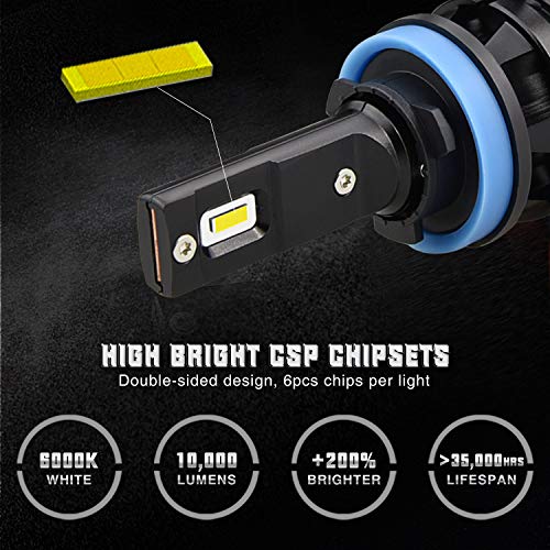 3 OXILAM+H8+H11+LED+Headlight+Extremely+Conversion+Warranty