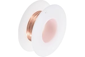 uxcell Soft Copper Wire (28 Gauge, 164 FT), 99.9% Pure Bare Copper Wire 0.3mm Solid Craft Wire for DIY Crafting Gardening Decoration (50Meter)