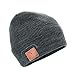 Tenergy Wireless Bluetooth Beanie Hat with Detachable Stereo Speakers & Microphone, Fleece-Lined Unisex Music Beanie for Outdoor Sports, Basic Knit (Charcoal)
