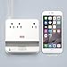 UL Listed Charger Station - EZOPower Desktop Charging Power Strip Surge Protector with 3 AC Outlets, 3 USB Port 6.3A and Built-in Phone/Tablet Holder Stand Slot for iPhone, iPad, Tablet - White
