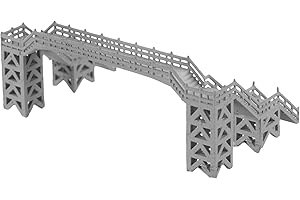 KAJNBN N Scale Footbridge Model 1:87 Plastic Pedestrian Bridge Miniature for DIY Architectural Model and