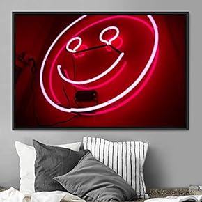 signwin Framed Canvas Wall Art Illuminated Words 3D...