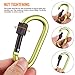 Carabiner Clip with Lock D Shape, Aluminum Carabiner Keychain Climbing Carabiner with 110 Lbs Load Capacity Durable Screw Gate Climbing Hooks for Outdoor Camping Fishing Hiking Traveling, 3.15 (4pack)