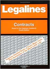 Legalines Contracts Adaptable To 4th Edition Of The Calamari Casebook Legalines Contracts Adaptable To 4th Edition Of The Calamari Casebook
