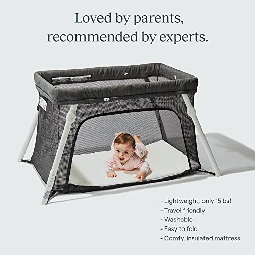 Guava Family Lotus Travel Crib Certified Baby Safe Portable Crib with