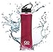 GO Bottles Stainless Steel Insulated Water Bottle with Flip Straw and Sweat-Proof Rubber Grip, 24 oz