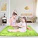 BlueSnail Super Ultra Soft Modern Shag Area Rugs, Bedroom Livingroom Sittingroom Floor Rug Carpet Blanket for Children Play Home Decorate (4' x 5.3', Rectangle, Apple Green)