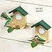 Collections Etc Hanging Hummingbird House and Leaf Nesters - Set of 2, Beige, Beige
