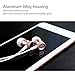 Earbuds with Microphone Metal Earphone ROCK Mula HiFi In-ear Headphone Stereo Cell Phone Headset Braided Cable Heavy Bass for iPhone iPad Samsung for Music Enthusiasts (rose gold)