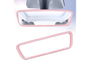 Rear View Mirror Cover Pink Rear View Mirror Accessories, Car Rear View Mirror Protector Frame Silicone Automotive Mirror Fra