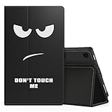 MoKo Case for All-New Amazon Fire HD 8 Tablet (7th Generation, 2017 Release Only) - Slim Folding Stand Cover for Fire HD 8, Don't Touch Me (with Auto Wake / Sleep)