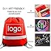 BeeGreen 20 Pieces Red Drawstring Backpacks Bags Bulk, String Bags Reflective Cinch Sack, DIY Blank Drawstring Bags for Women and Men