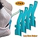 Lazy Shoe Helper, Portable Sock Slider - Handled Shoe Horn - Shoe Lifting Helper Easy on Easy Off, Plastic Shoehorn - One Size Fits for All Shoe (4PCS Blue)