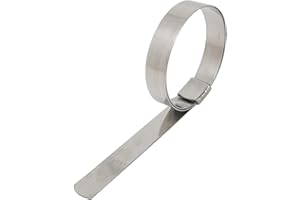 SORUDA 5/8" W x 0.025" Th x 2-1/2" Di (25 Pack) Center Punch Clamp band hose clamps 201 stainless steel