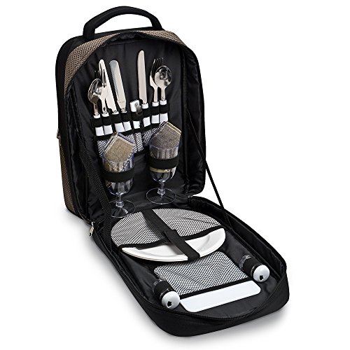 Wine Picnic Backpack for Two Tweed 82405 Pricepulse