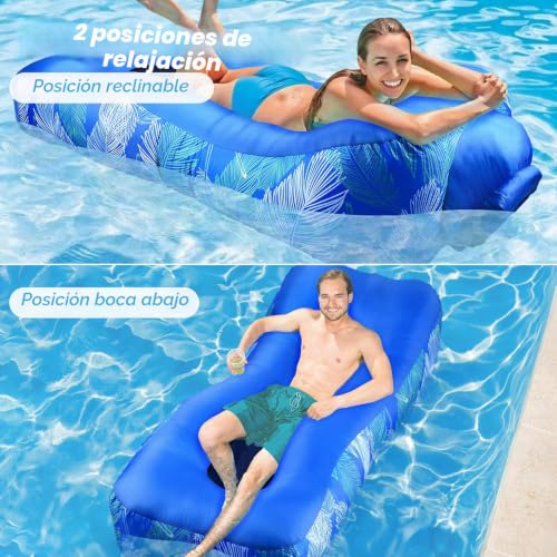 Inflatable Sofa – Inflatable Camping Sofa Lounger with Portable Waterproof Bag, 195 x 70 cm Anti-Leak Inflatable Sofa Air Mattress Chair for Beach, Pool, Camping, Hiking, Parties, Travel