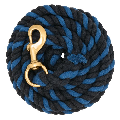 Weaver Leather Cotton Lead Rope, Black/Blue