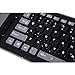 HDE Roll Up Wireless Keyboard Spillproof Silicone Portable Folding Keyboard Silent Typing Soft Touch Keys with USB Receiver