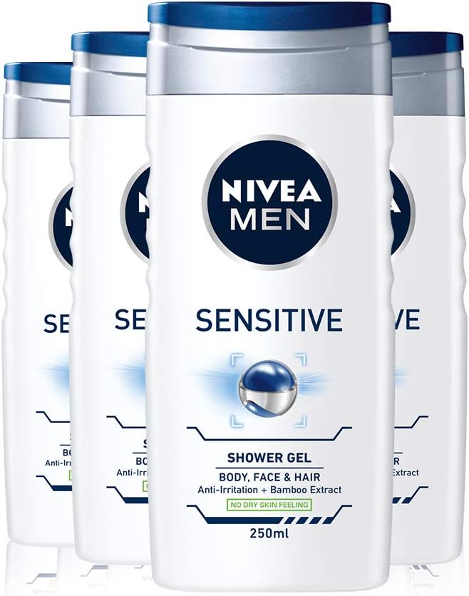 NIVEA MEN Sensitive Shower Gel Alcohol-Free Sensitive Skin Shower Gel