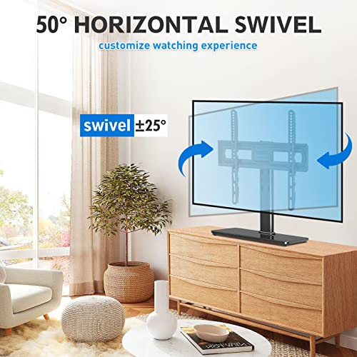 MOUNTUP Universal Swivel TV Stand for 3755 inch TVs, Height Adjustable