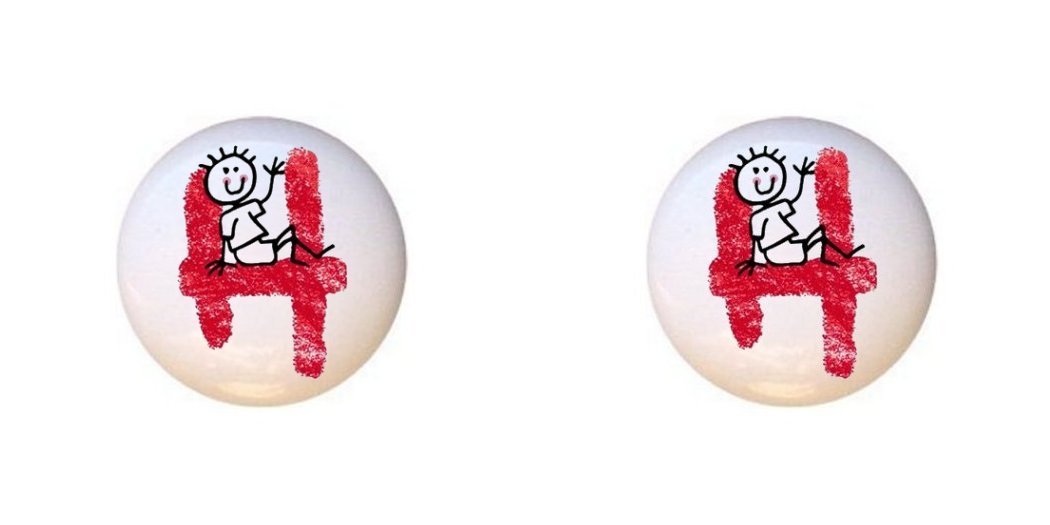 Amazon Com Set Of 2 Knobs Letter H Crayon Kids Alphabet