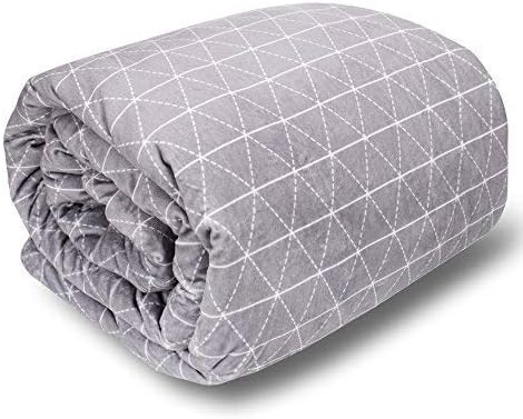 rocabi Weighted Blanket for Adults King Size Luxury Set (20 lbs, 80"x86") Includes Plush Minky Removable Cover & Heavy Glass Beads for Calming Sleep