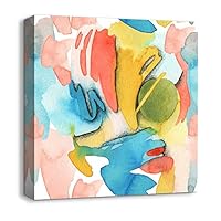 Canvas Wall Art Abstract Color Canvas Prints Home Artwork Decoration for Living Room,Bedroom - 12x12 inches