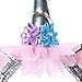 Unicorn Party Favor Supplies 5 Pack Unicorn Gold Silver Horn Headbands Animal Photo Props with Glitter Ears, Unicorn Theme Birthday Cosplay for Girls Children Gift Christmas Halloween Party Costume