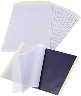 25 Blatt Tattoo Transferpapier Papier, Tattoo Schablonen Pauspapier A4 Kohlepapier, Tätowierungen Graphitpapier Transferfolie Papier für Tattoo