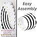 Cupcake Wrappers - Black & White Wedding, Bridal & Baby Shower, Birthday Party Supplies, Reversible Neutral Gender Dessert Wraps - She Said Yes, Hollywood NYE,Grad (Stripe, Gold Silver Dot, 24 Count)
