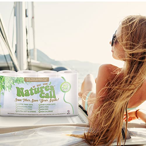 RVs, Boats & Home 100 Bamboo Toilet Paper by Nature's Call 2Ply, Soft, Strong, Tank Safe