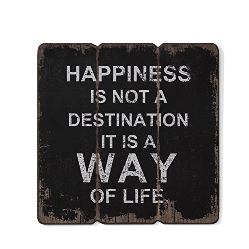 Danya B. “Happiness is a Way of Life” Wooden Wall Art