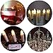 Set of 10 LED Taper Electric Candles,Flameless Candles,Dripping Style with Realistic Look,Remote Control and Clips for Home Decoration and Christmas Holiday