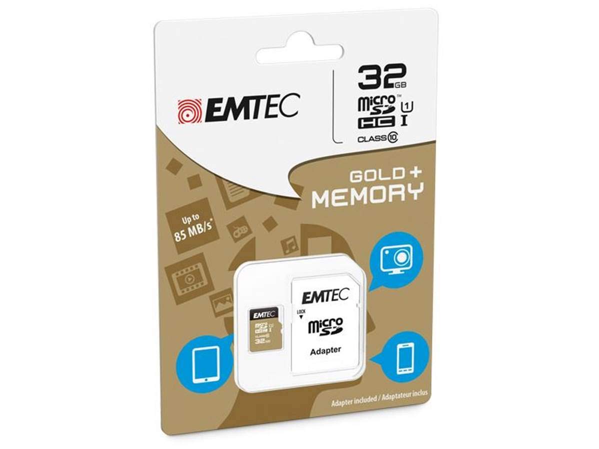 Emtec - Memory Card (32 GB, Microsdhc, Class 10, 85 MB/S, Black)