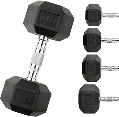 Fashion Thirsty Northern Hex Dumbbell Set Rubber 2.5-30kg Pairs