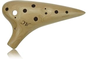 12 Hole Wooden Ocarina Alto C Maple Wood Wd12001,Wooden Ocarina,Christmas Gift Idea