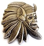 Indian Chief Skull Skeleton Biker Motorcycle Hat Jacket Vest Lapel Pin