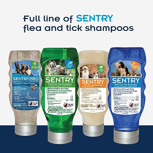 SENTRY PRO Flea and Tick Shampoo for Dogs, Rid Your Dog of Fleas, Ticks and Other Pests, Ginger